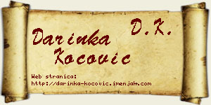 Darinka Kočović vizit kartica